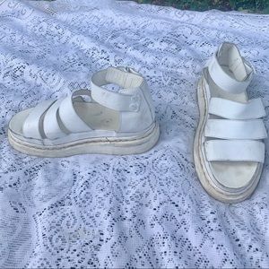 White Dr. Martens sandals